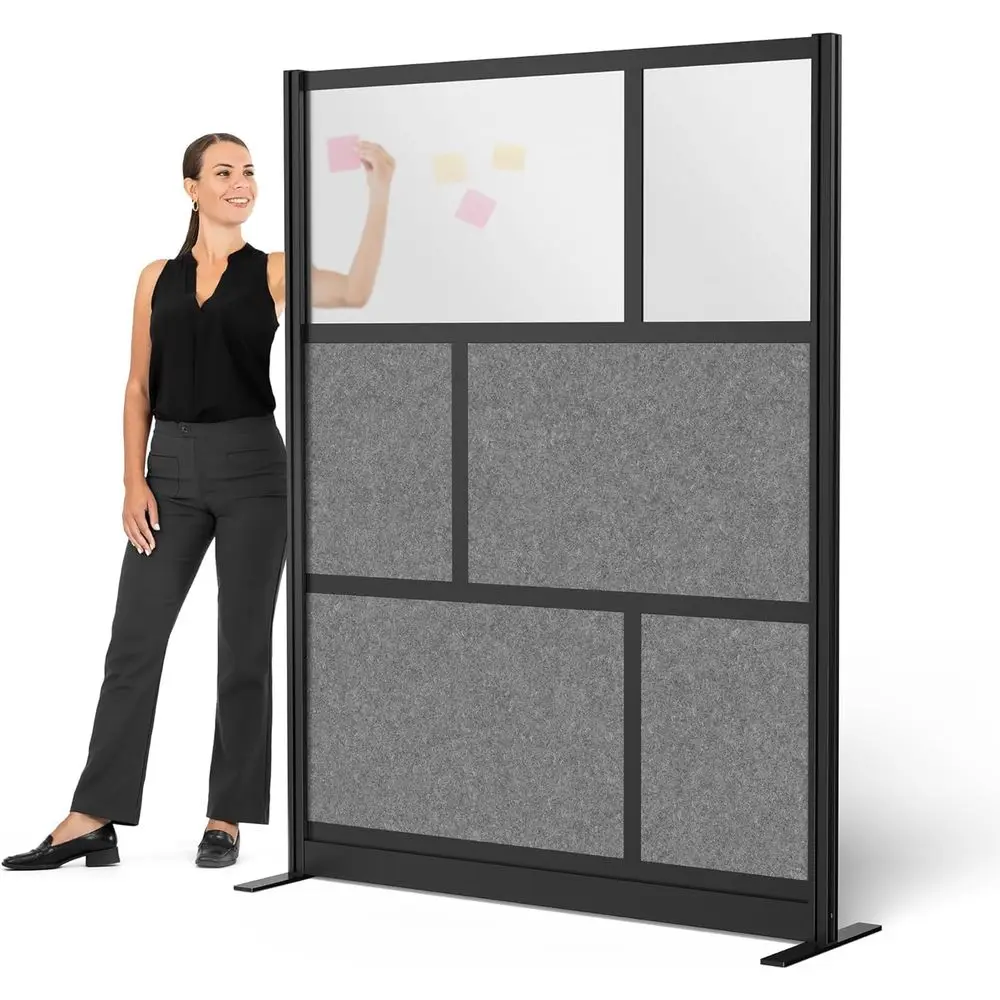 

Expandable 53 x 70 Partition Wall with Adjustable Acrylic and Sound-Absorbing Panels