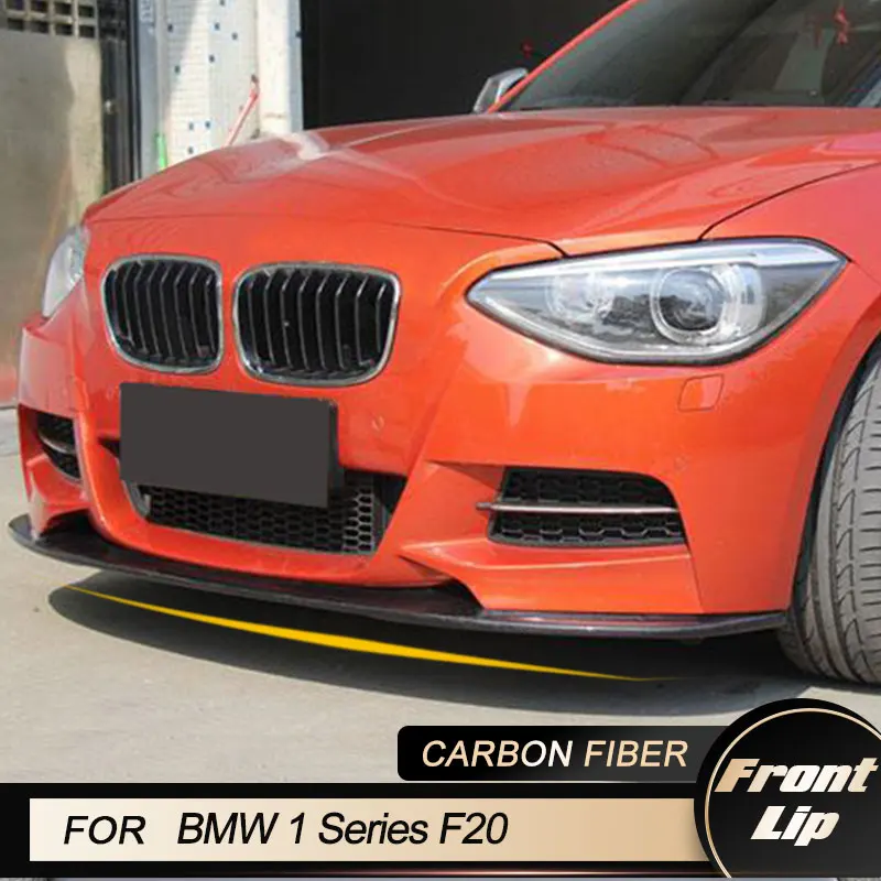 

Car Front Bumper Lip Spoiler for BMW 1 Series F20 M-Sport 135i 2-Door 2012 2013 Front Lip Chin Apron Body Kit Carbon Fiber