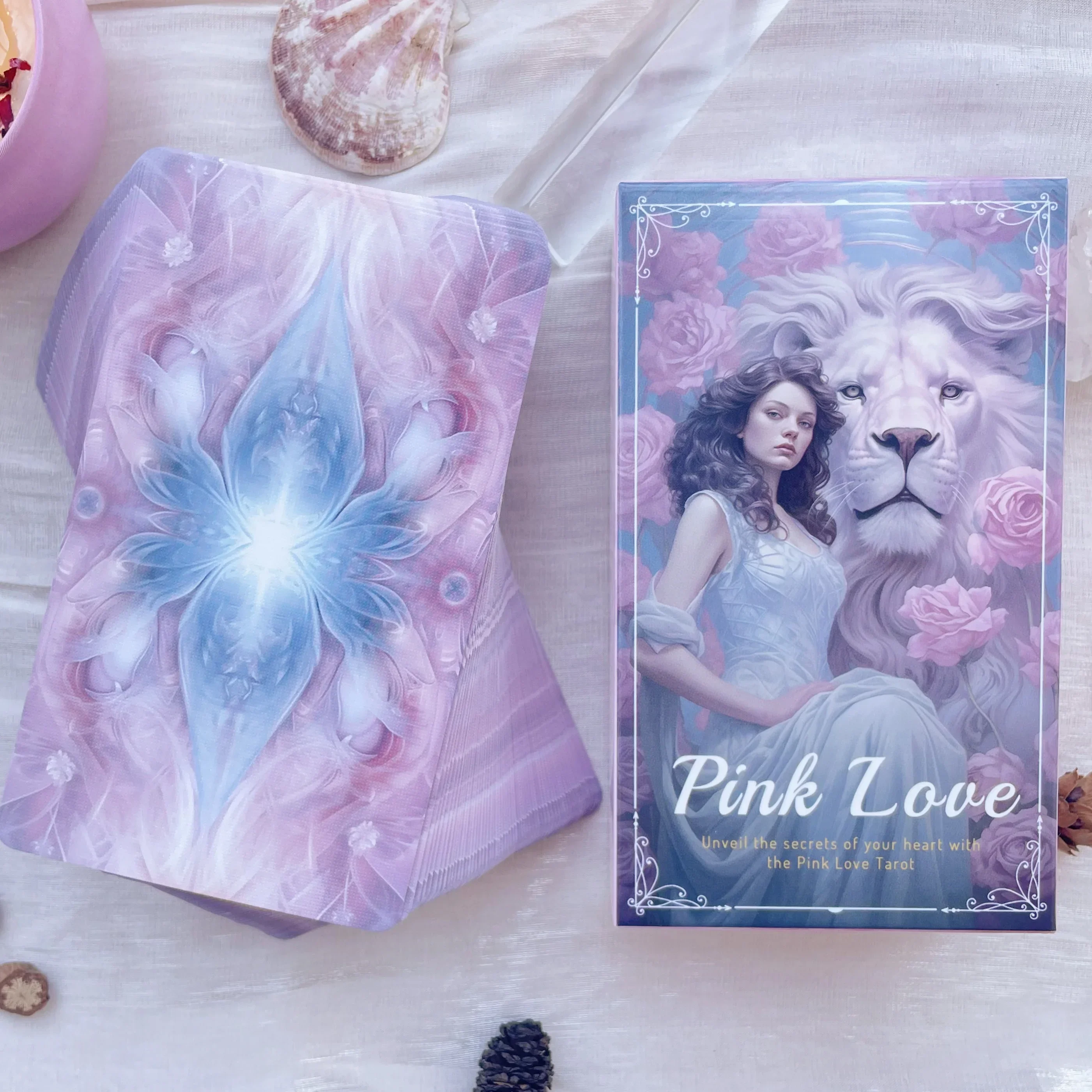 Beginner Tarot Rider Waite Divination Deck 78 Genuine Professional Pink Love Stars Tarot Rider Waite Spanish English Cards Gift