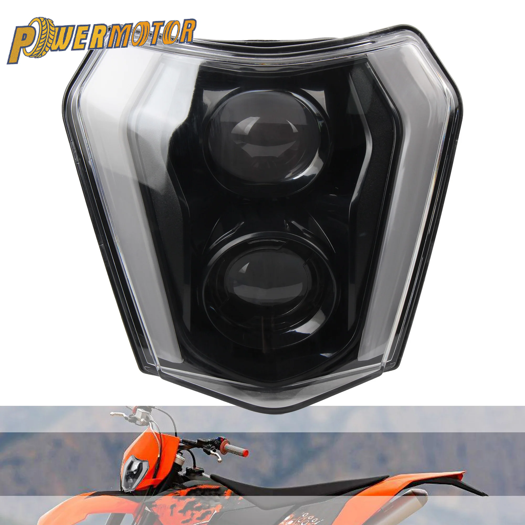 For KTM LED Headlight Motorcycle Headlamp DRL Light FOR EXC EXCF SX SXF XC XCF XCW XCFW 125 150 250 300 350 400 450 505 525 530