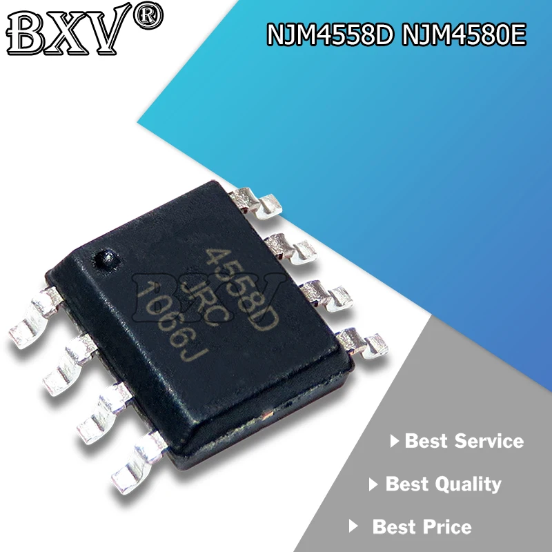 20PCS NJM4558D NJM4580E SOP NJM4558 NJM4580 4558D 4580E SOP8 IC Chipset