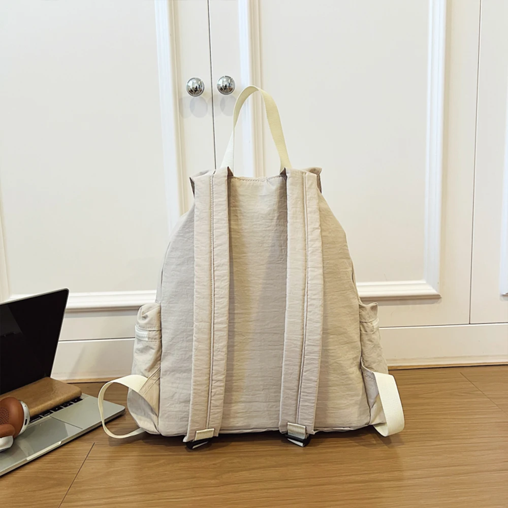 드로우스트링 백팩, 나일론 소재, 주름 장식 디자인, - Canvas Backpack Casual 리뷰 및 가격