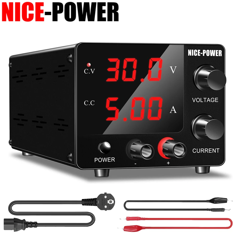 NICE-POWER 30V5A 150W Mini Bench Power Supply With Encoder For Repair Charging Aging Test, Adjustable Source Voltage Regulator