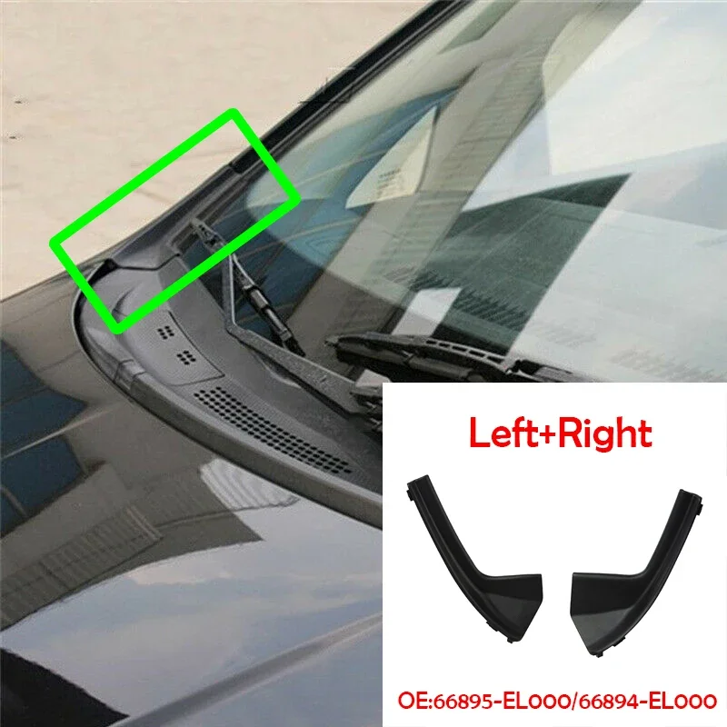 For Nissan Versa Sedan Hatchback Tiida 2007-2012 66895-EL000 Car Left Right Windshield Cowl Grille Outer Cover Extension Trim