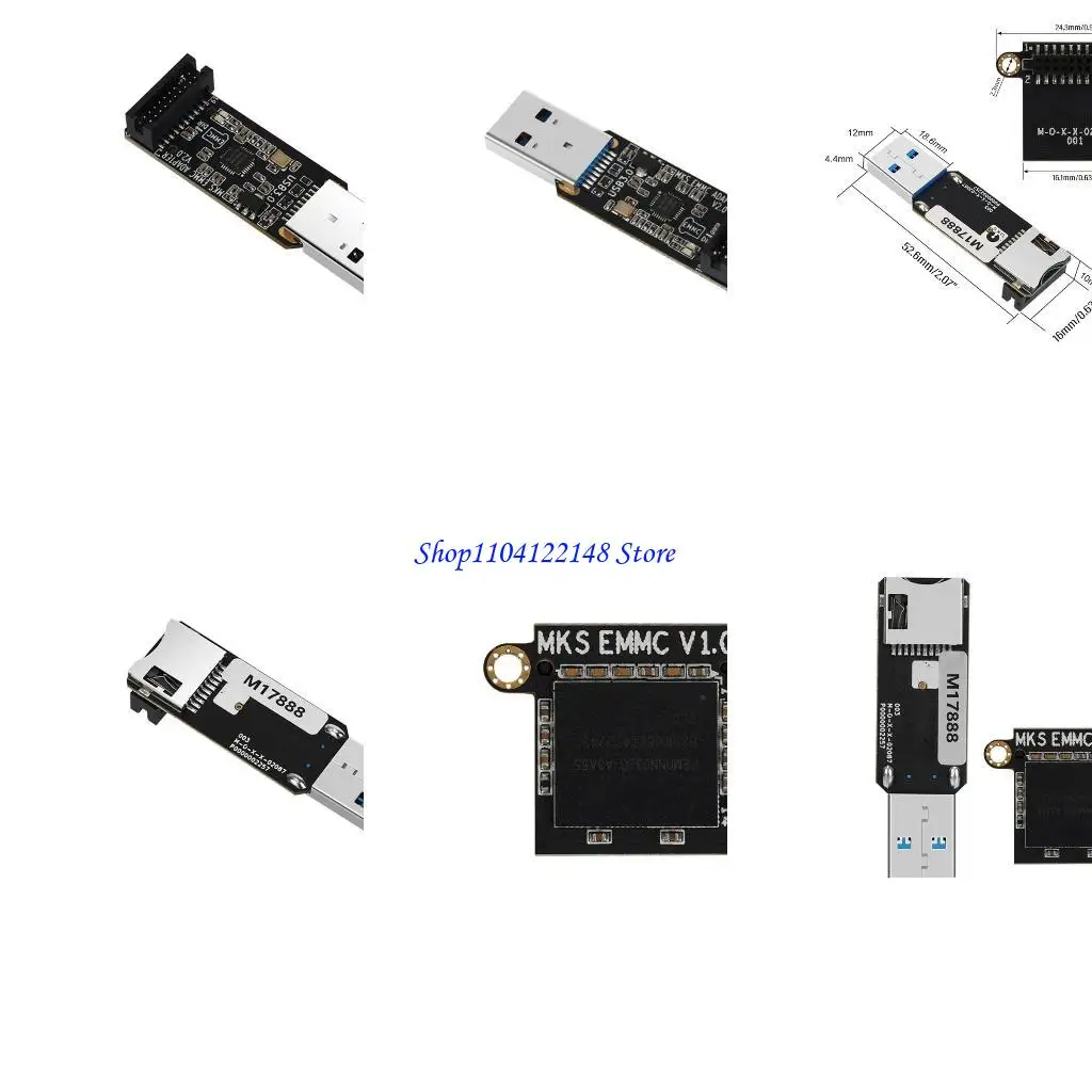

P9FA Fast Speed ​​MKS EMMC USB3.0 Адаптер MKS EMMC-Adapter V2 для карты памяти EMMC модуля 32 ГБ