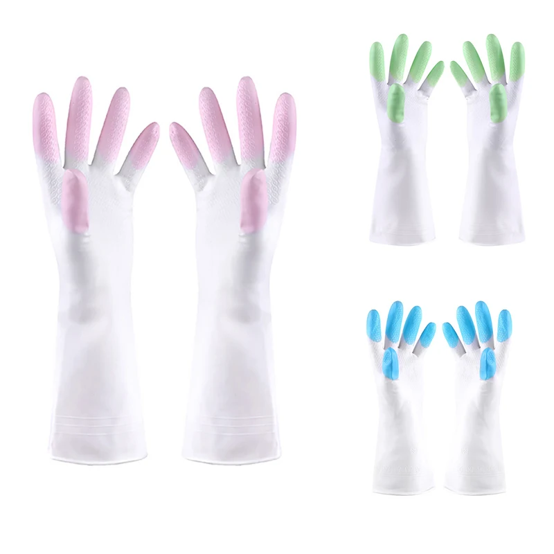 Guantes de limpieza de silicona para cocina, guantes mágicos para lavar platos de silicona para el hogar, guantes de goma para lavar platos