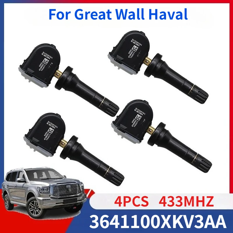 

Комплект из 4 датчиков давления в шинах 3641100XKV3AA для Great Wall TANK 300 330 500 HAVAL H5 H6 H7 H9 Raptor F7 XiaoLong TPMS 433 МГц