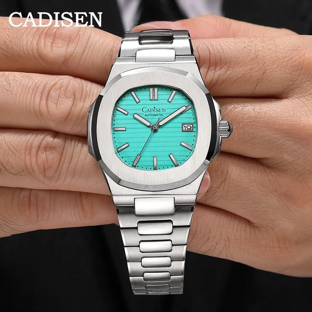 

CADISEN Men Watch Top Brand Luxury Mechanical Watch Male 100M Waterproof Japan NH35A Automatic Sapphire Wrist Watch Blue Clock