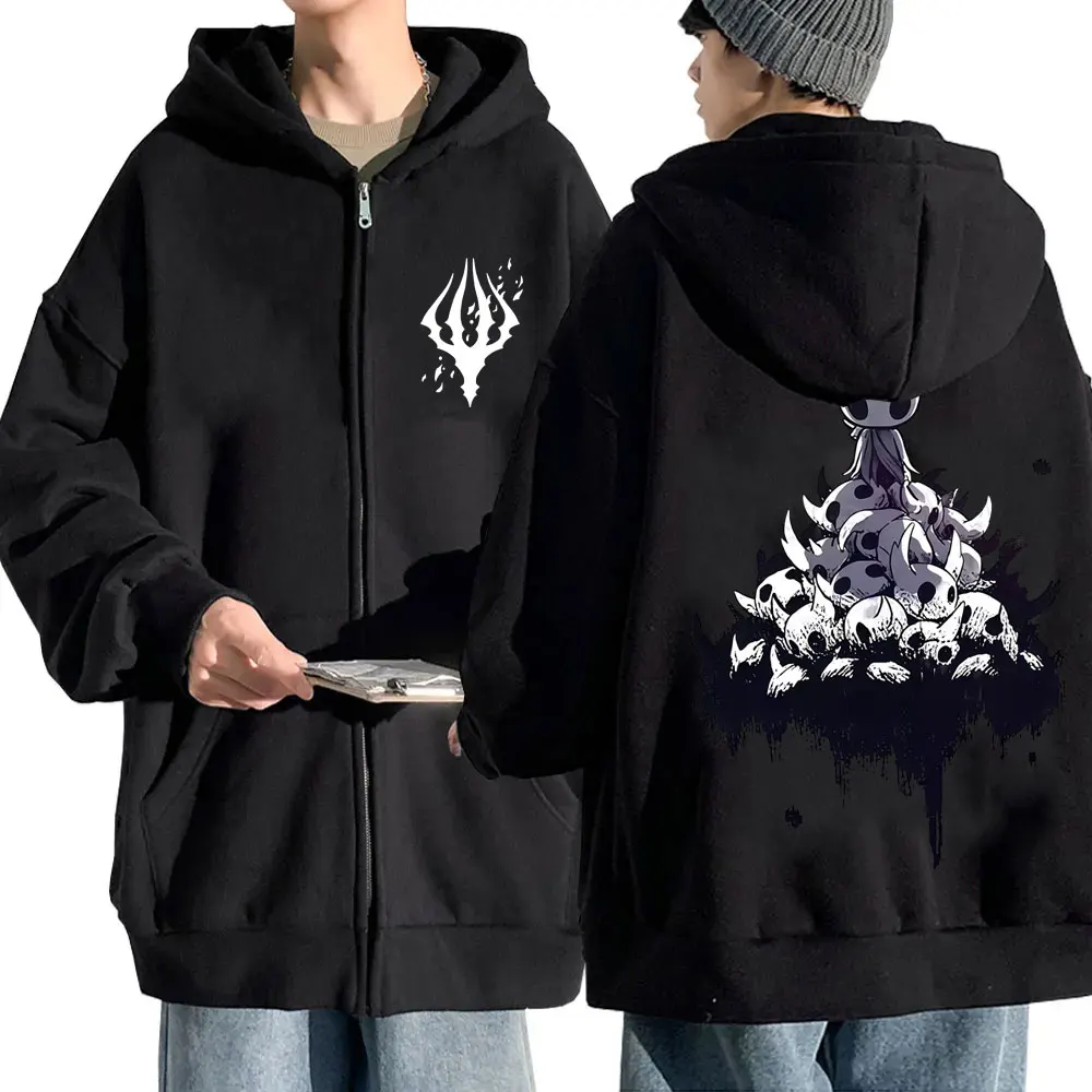 

Game Hollow Knight Graphic Print Zipper Hoodie Fans Gift Men Women Clothing Fashion Oversized Zip Up Hoodies Male Casual Jacket