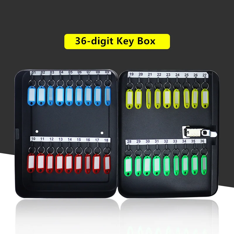 Wall Mounted Key Storage Secret Box Organizer Password Security Combination Lock Home Key Safe