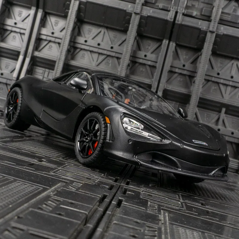 1:24 McLaren 720s modelo de coche de aleación supercoche de juguete, puertas y capó del motor, el maletero se puede abrir detalles ricos, mano de obra fina