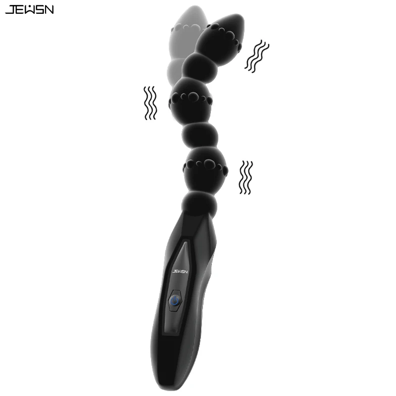 10 Speed flexible Anal Beads Vibrator for Men Prostate Masturbator Massage Couples Sex Toys Butt Plug Stimulator USB Charge