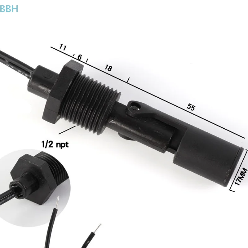 水平フロートセンサースイッチ（サイドマウント）水位コントローラー + 水槽/タンク/プール用自動給水ポンプスイッチ