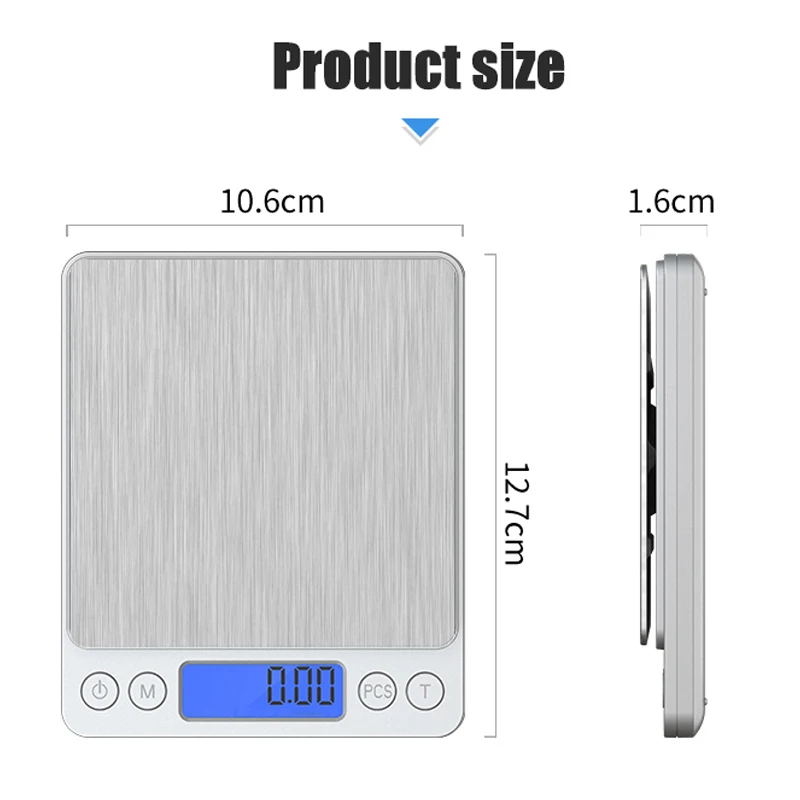 Digital Kitchen Scale 3000g/1000g/500g Small Jewelry Weighing 0.01g Gram Food Diet Postal Balance Measuring LCD Electronic Scale