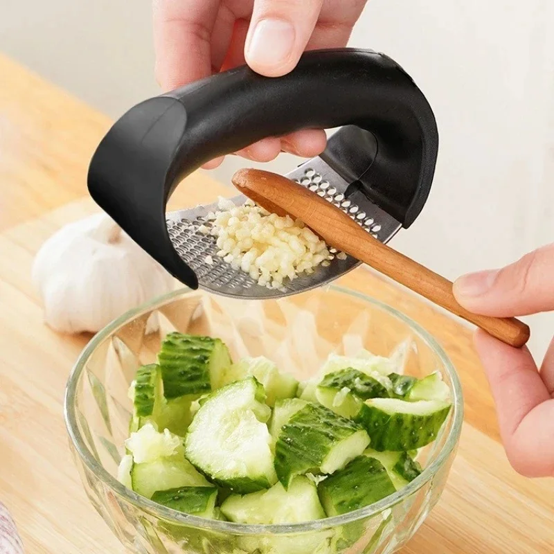1/6pcs Stainless Steel Garlic Press Crusher Manual Garlic Mincer Chopping Garlic Ginger Fruit Vegetable Tool Kitchen Accessories