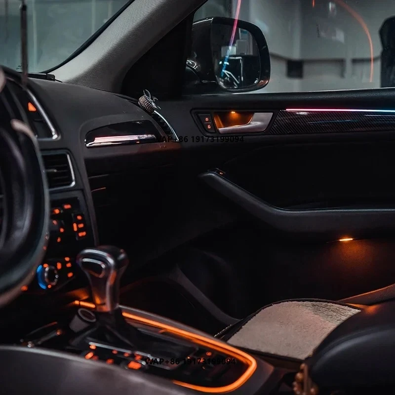 

Ambient LED Lights for-Audi Q5/Q5L 2009-2024 64 Colors Rainbow Atmosphere Lamps APP/Car Play/CAR Radio Control Interior Kits