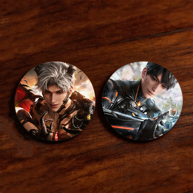 Caleb Sylus Pins Love and Deepspace Kreative Anstecknadeln Spielfiguren-Abzeichen Damenschmuck Xavier Rafayel Broschen Cosplay-Accessoire