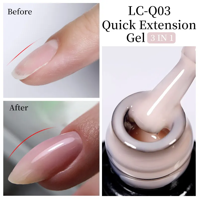 LILYCUTE 7ml Nude Color Quick Extension Gel Nail Polish For French Finger Manicure Construction Rubber Base Gel Nail Art Varnish