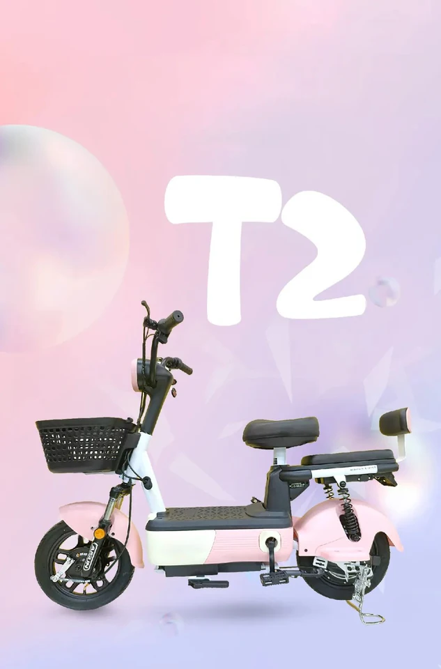 Wholesale Cheap 350W 48V E-Bike Electric Moped Bike 2 Wheels Electric Bike Scooter With Basket image 6