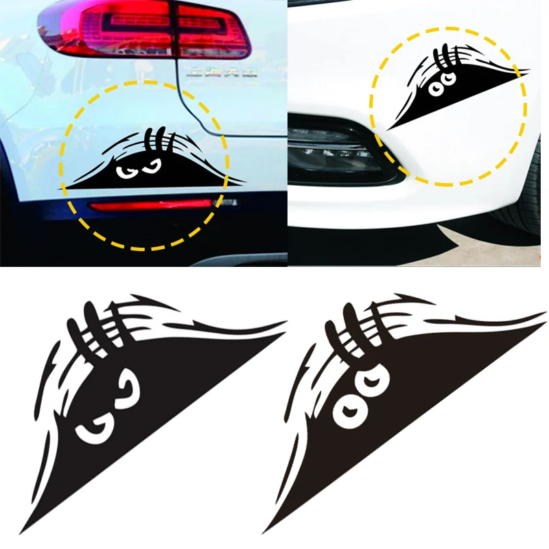 Car Sticker Dune strange scratch car sticker Funny Peeking Monster 3D Big Eyes For Ford Hyundai Bmw Toyota Mazda Car Accessories