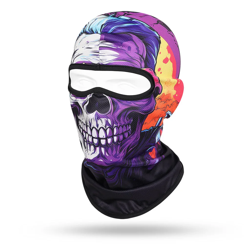 3D Skull Balaclava Mask Men Hiking Hunting Fishing Full Face Cover Dry Quick Sun Protection Cap Outdoor Men Women Sport Headwear