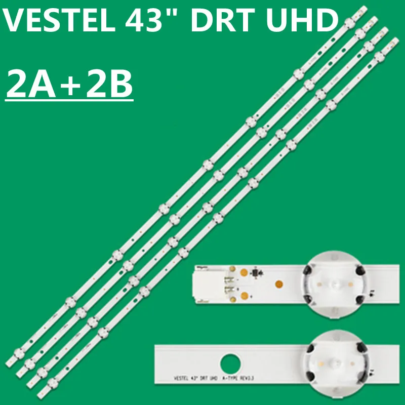 

817MM LED Backlight Strips For LT-43C870 43U6863DB 17DLB43VER3-B A LUX0143004/01 VES430QNDB-2D-N11 VESTEL 43" DRT UHD A/B-TYPE