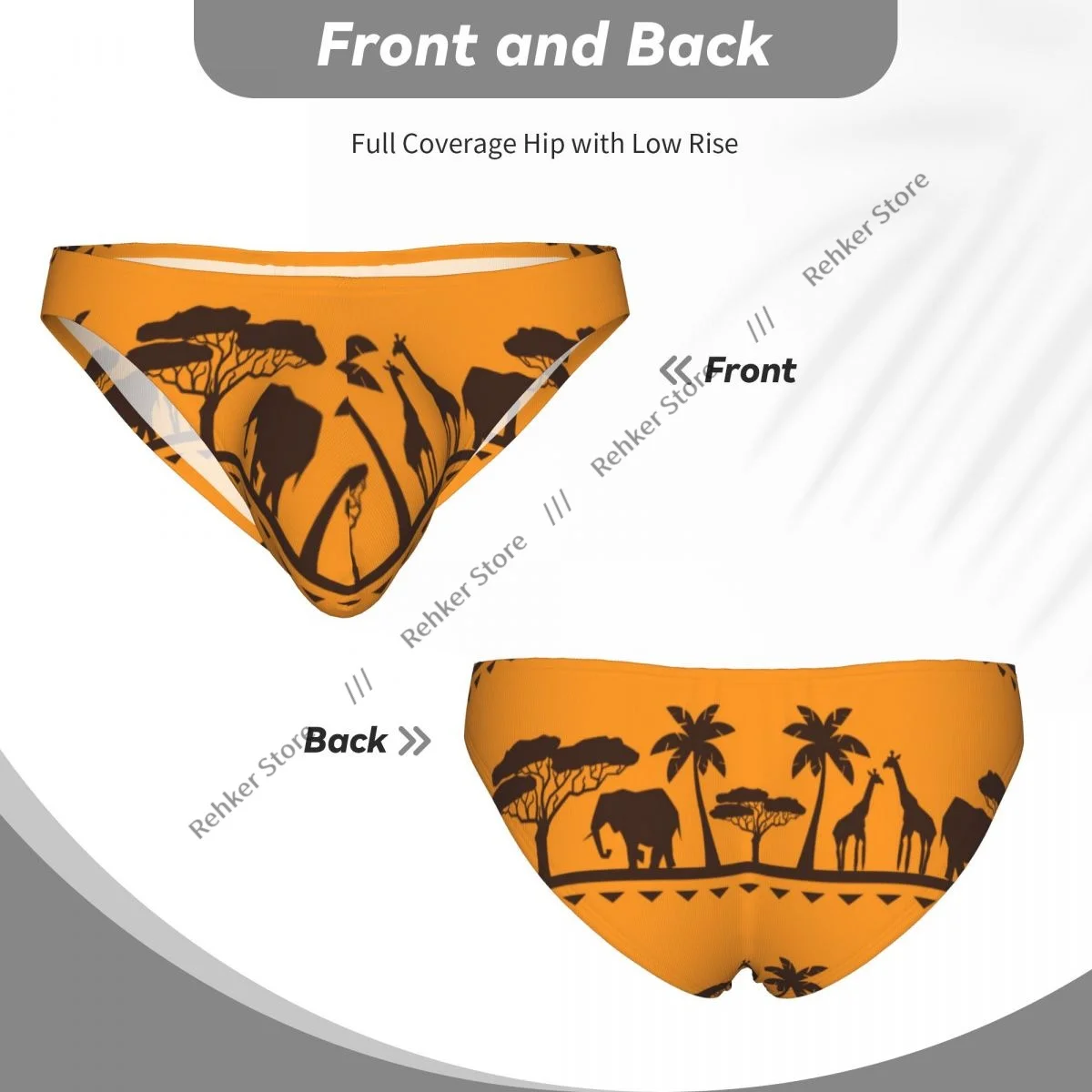 African Ethnic Animal Pattern Men's Briefs Sexy Underpants Bikini Underwear Men Panties - view 5