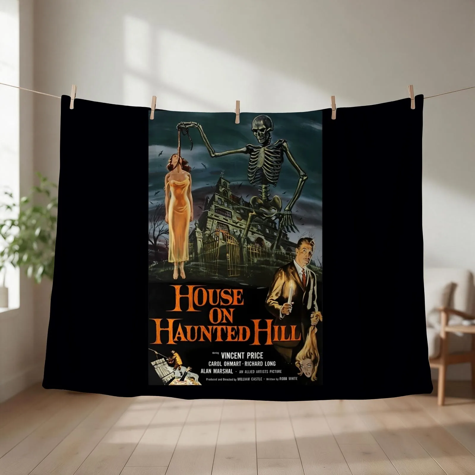 House on Haunted Hill - Vincent Price \t Throw Blanket Sofa Blankets For Sofas Blankets Sofas Of Decoration Bed linens Blankets
