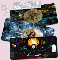 Bitcoin Custom Skin Office Computer Desk Mat Table Keyboard Big Mouse Pad Laptop Cushion Non-slip Desktop Mat