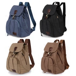 2024 New Women Backpack Canvas Laptop Travel Backpacks Computer Bags High School Student College Bag Outdoor Shoulder Bag