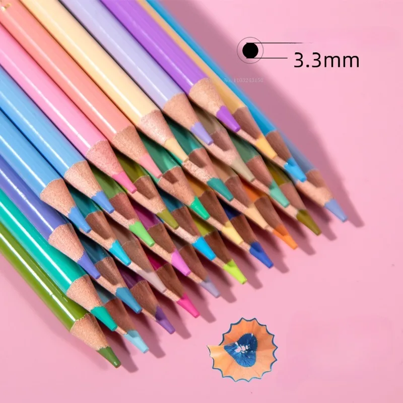 50 Color Macaron Color Pencil Oiliness Paintbrush Art  Set Student Diary Illustration Drawing Book Graffiti Water-color Pens