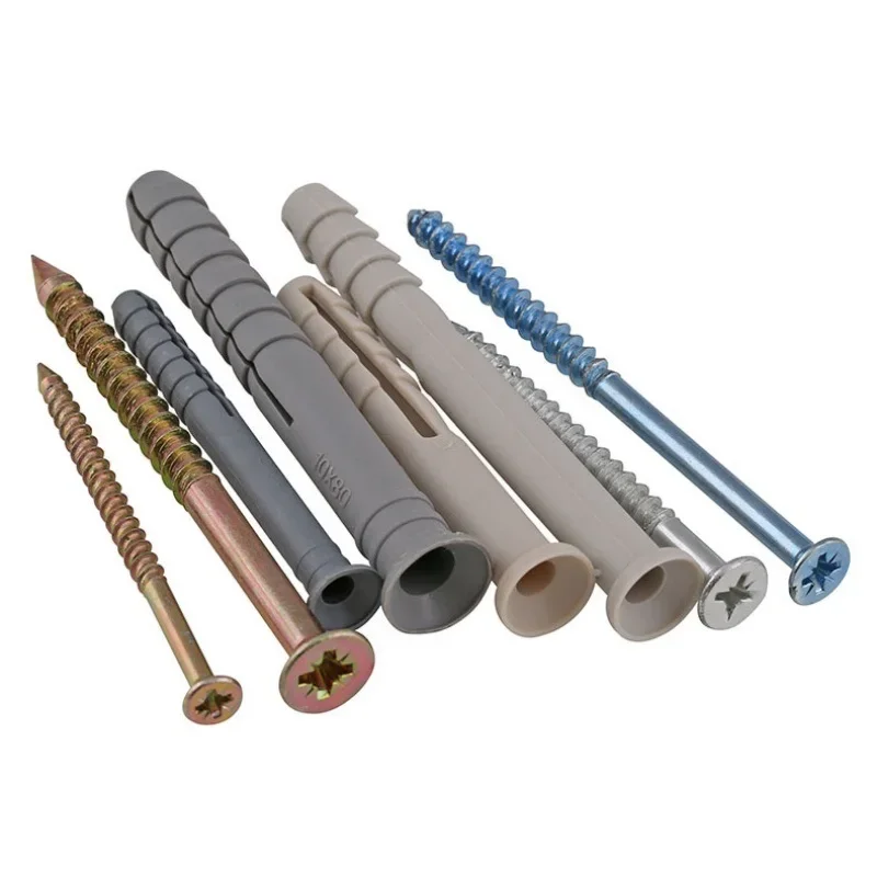 5/10/20 قطعة البلاستيك الذاتي الحفر دريوال و مرساة جدار M6 M8 M10 مع طقم مسامير ربط جدار التوصيل مرساة توسيع الترباس الأنابيب العمود