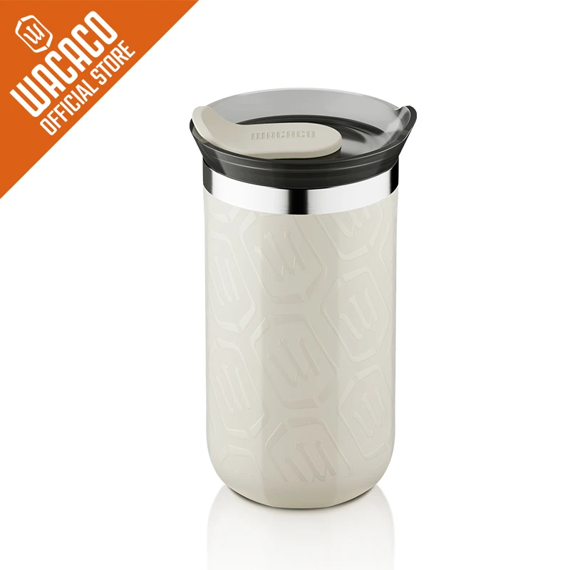WACACO Octaroma Koffiemok - Keramische binnenkant, dubbelwandig roestvrij staal, 180ml & 300ml geïsoleerde reismok