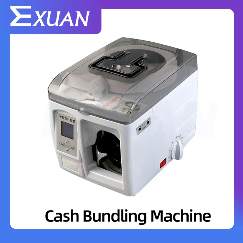 Intelligent Banknote Bundling Machine 220V Small Paper Strap Banknote Bundling Machine For Various Currency Paper office