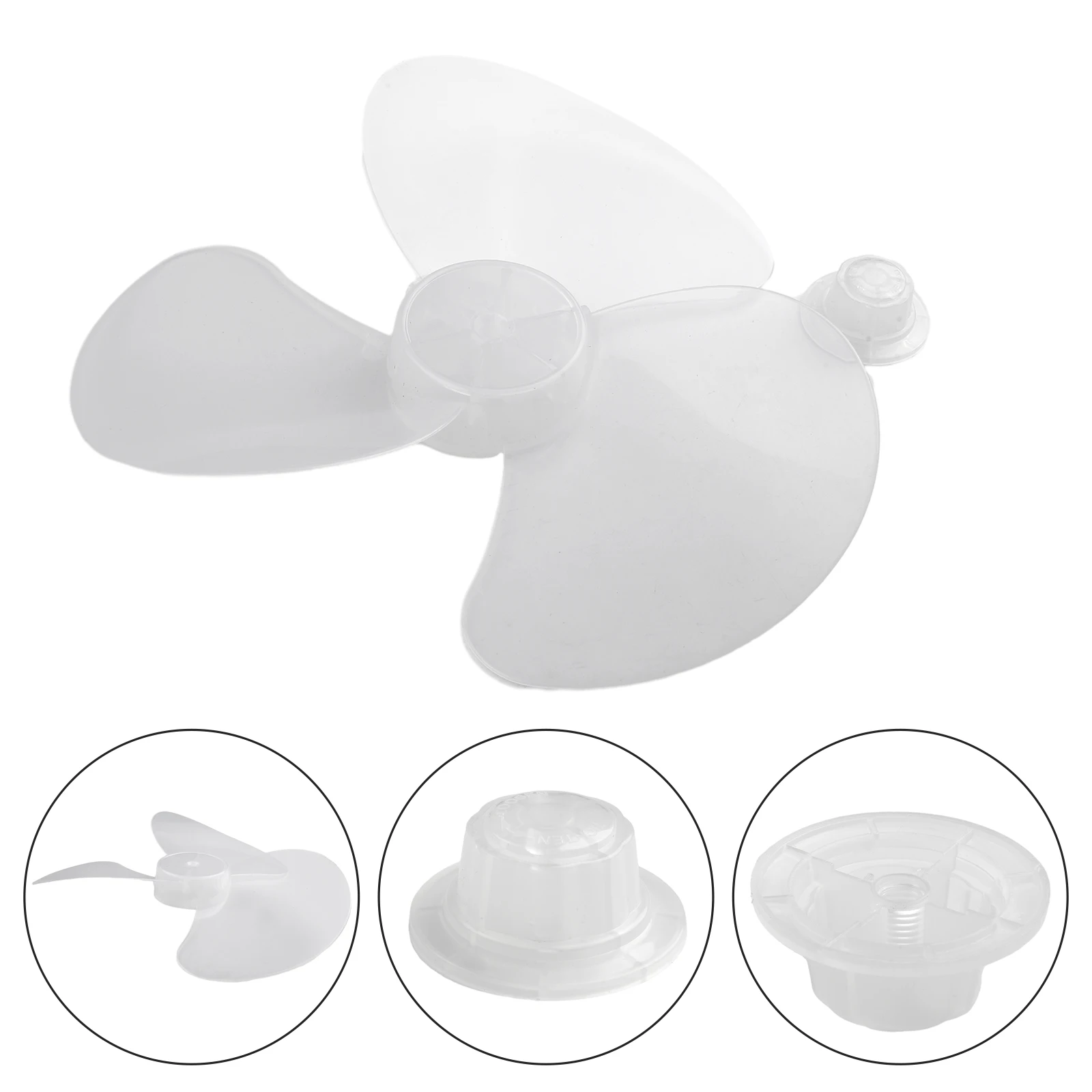 Fan Blade 12 Noiseless Plastic Fan Blade for Standing Pedestal Floor Wall/Table Fanner Easy to Clean Quick Installation