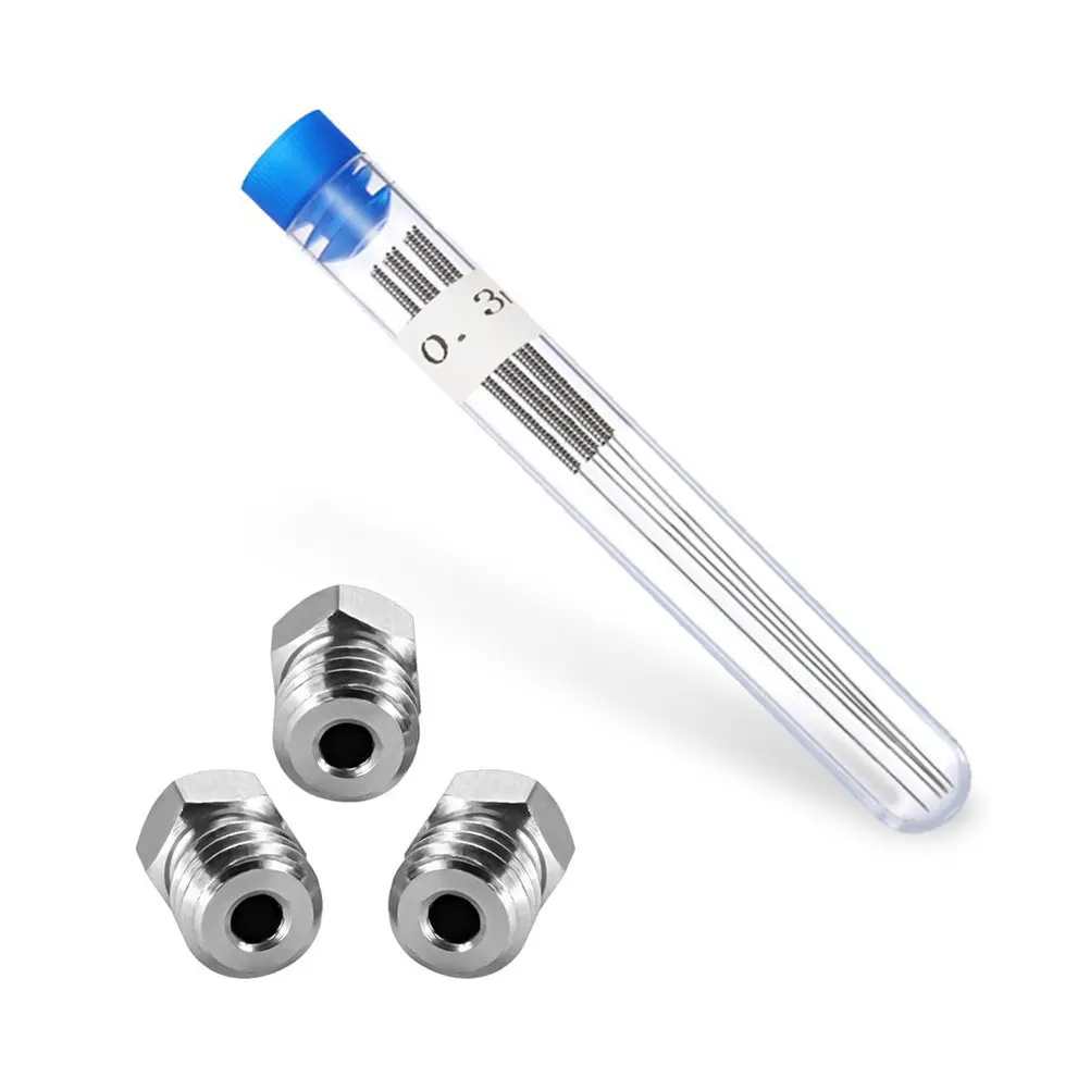 

Набор из 1 сопла и чистящих игл для 3D-принтера, комплект инструментов для печатающей головки из нержавеющей стали, обеспечивающий равномерную экструзию и гладкое покрытие, длительный срок службы