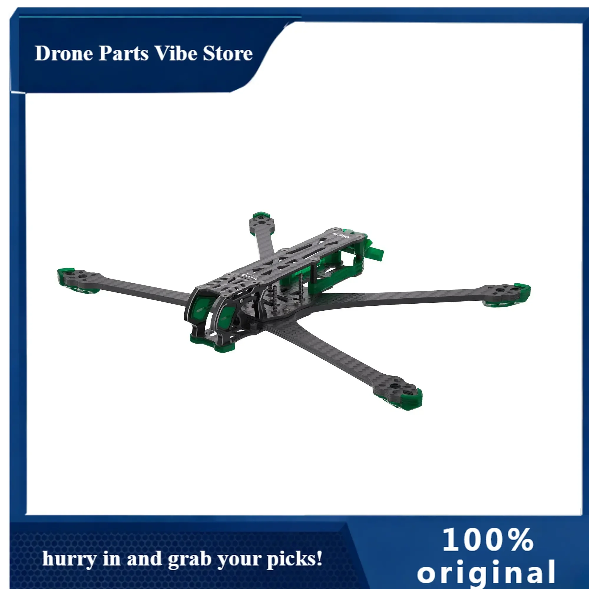 

Карбоновая рама APGEPRC 7 дюймов GEP-MK5D-LR7, колесная база 335 мм, подходит для DJI O3 HD VTX для дальней дистанционной трансляции