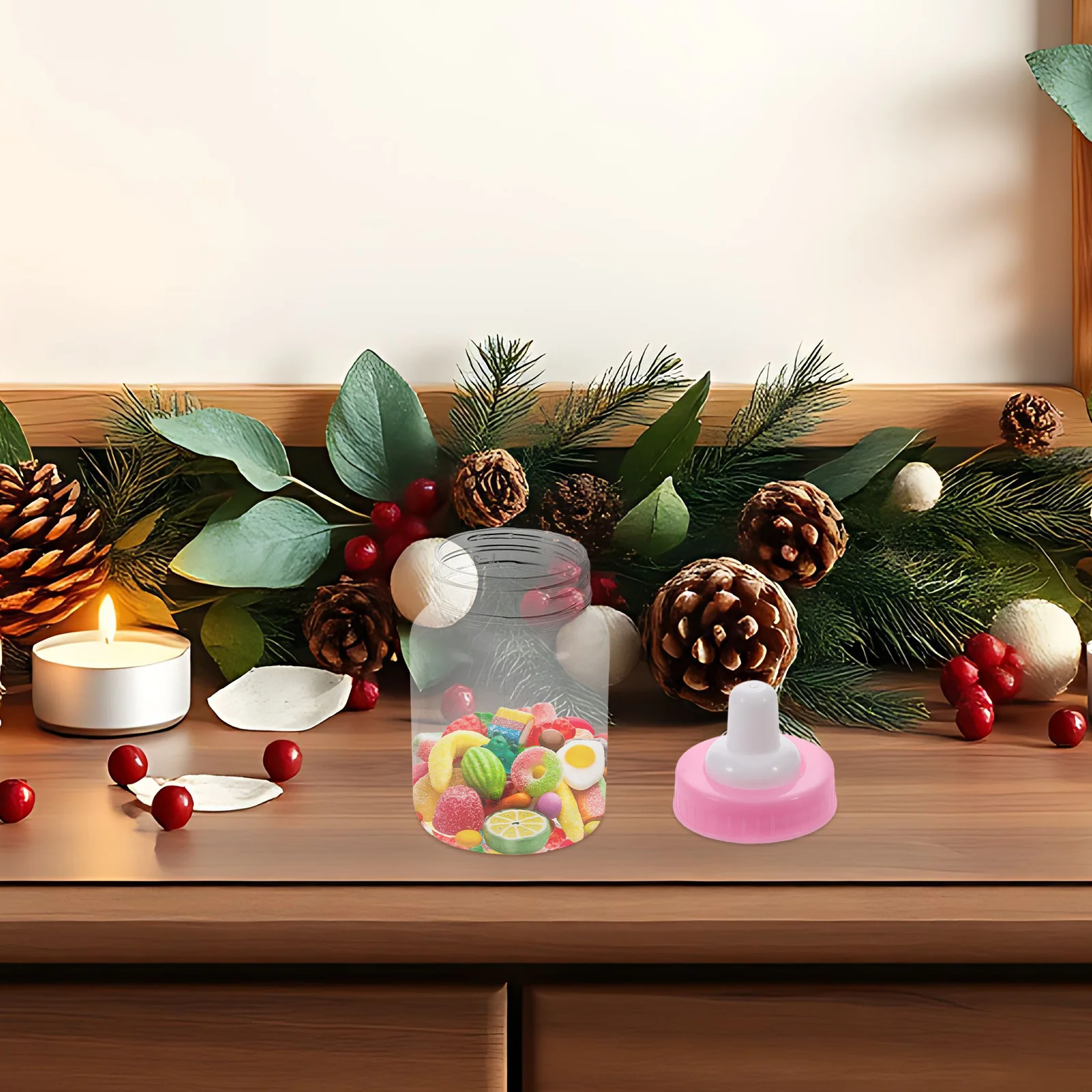 

24pcs Decorative Bottles Mini Feeding Bottle Shape Transparent Baby Shower Favors Gift Candy Bottle Box Party Filler