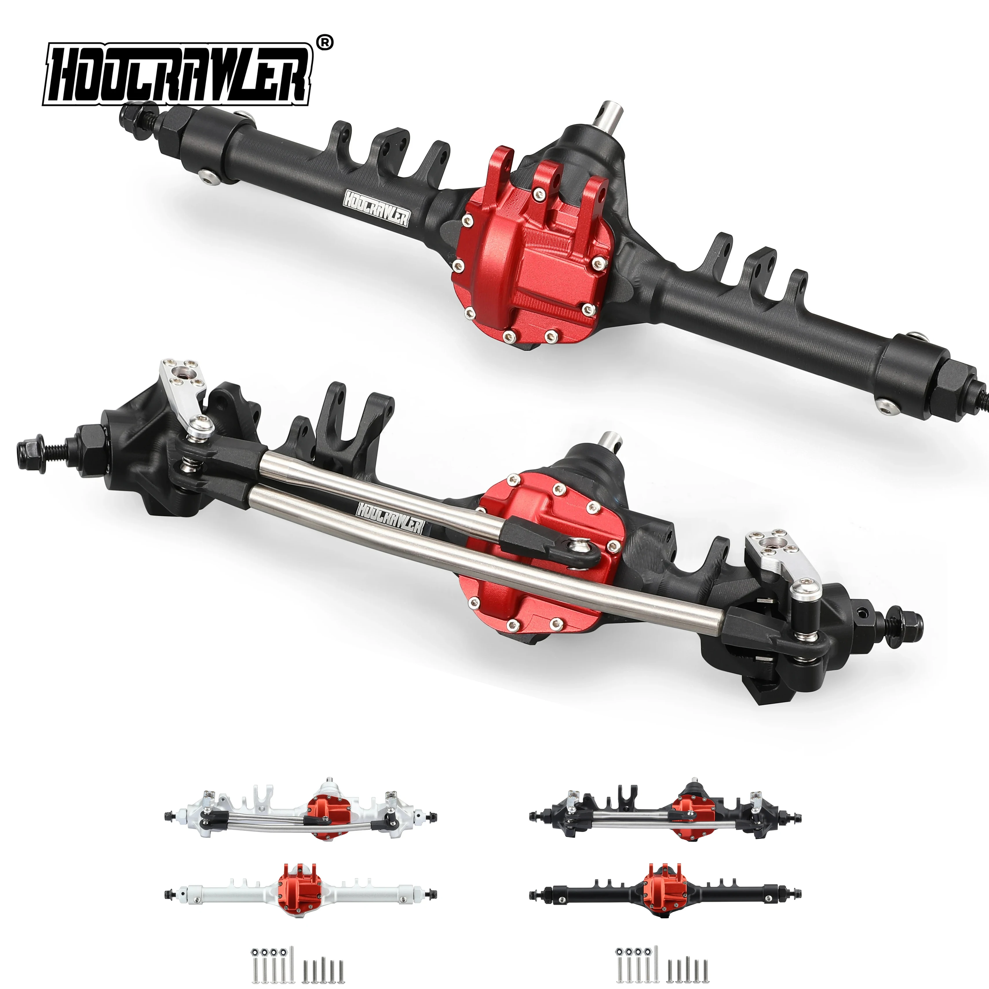 CNC Aluminum One Piece Construction Offset Straight Axle Set for Axial SCX10 II VS4-10 Rock Trucks Parts 1/10 RC Crawler