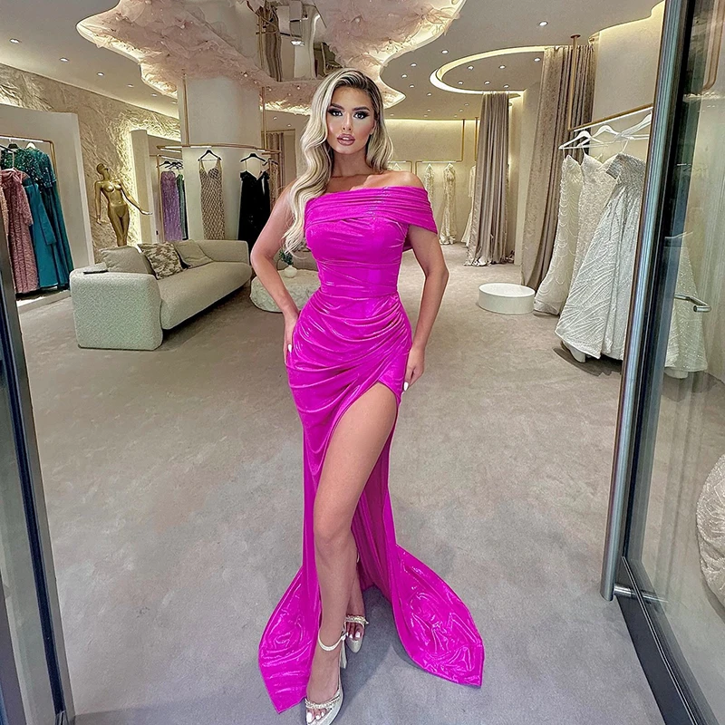 

Thinyfull 2025 Mermaid Prom Evening Dresses Saudi Arabia Off The Shoulder Party Dress Women Night Cocktail Prom Gowns Plus Size