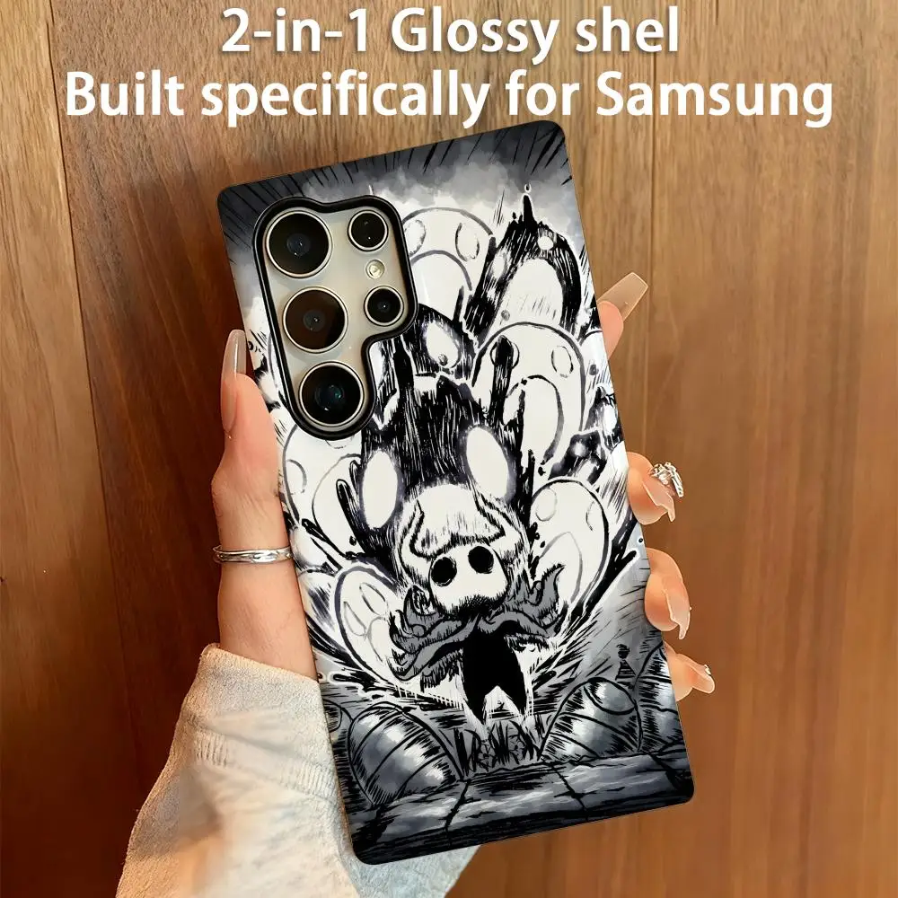 Чехол для телефона Hollow Knight Silksong для Samsung Galaxy S25 S24 S23 S22 S21 Plus Ultra 2-в-1, глянцевый корпус Чехол для телефона Hollow Knight Silksong для Samsung Galaxy S25 S24 S23 S22 S21 Plus Ultra 2-в-1, глянцевый корпус