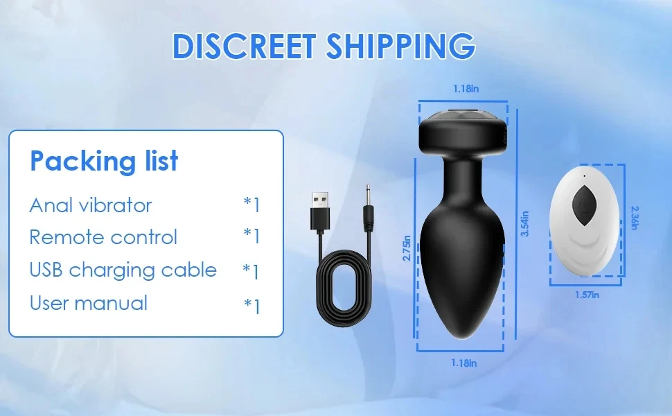 Remote-Controlled Vibrating Anal Plug for Men – 10 Vibration Modes, USB Rechargeable Saba60fe004c24ec7bbdeb68771ecd0abB
