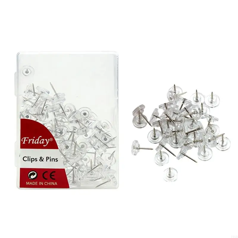 50/100/500Pcs Round Push Pins Notice Board Tacks Pins for Cork Board Bulletin Board Display Document Picture
