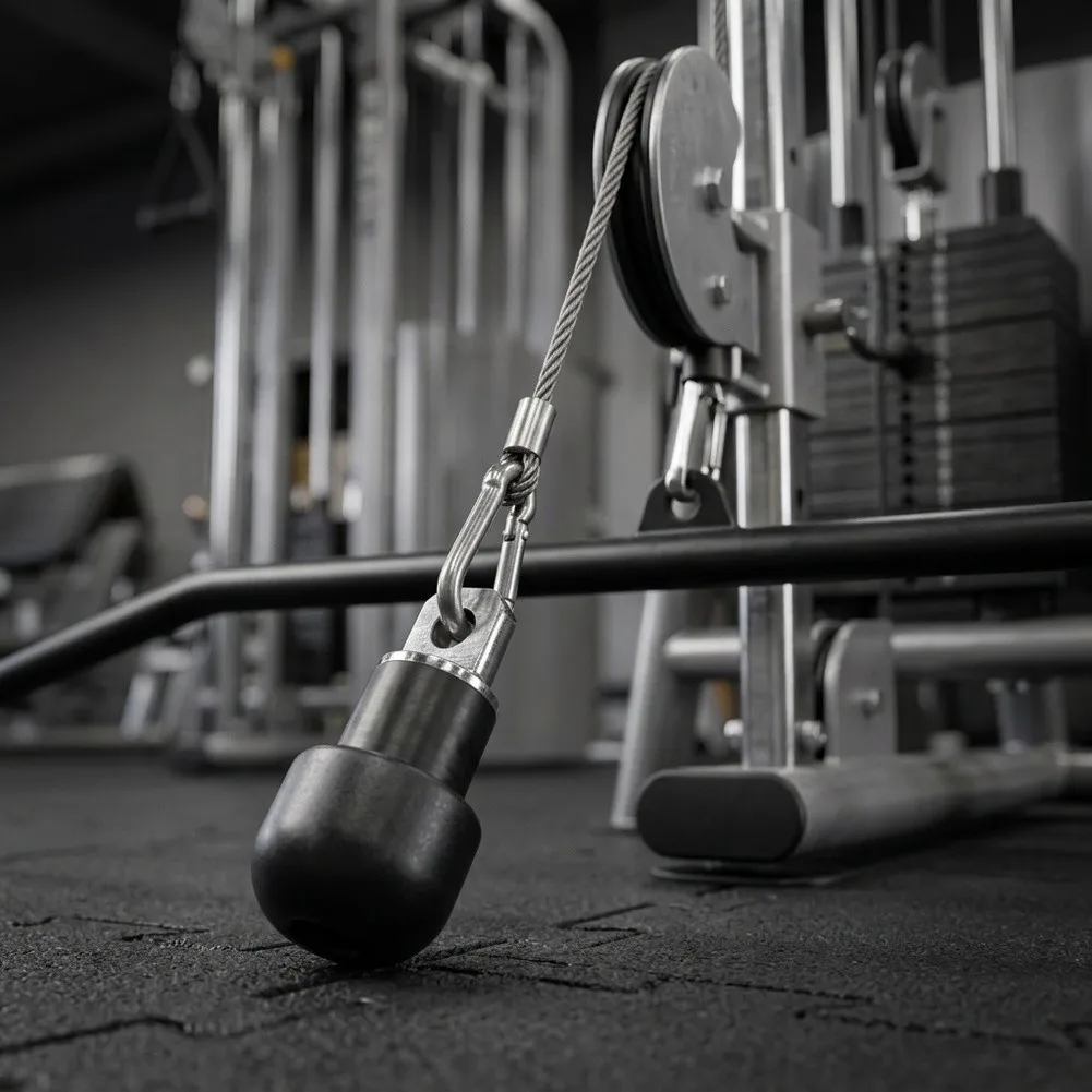 Gym Pulley Machine Cable Connector for 5 mm or 6 mm Steel Wire Rope Terminal with Rubber Stopper and Set Screw