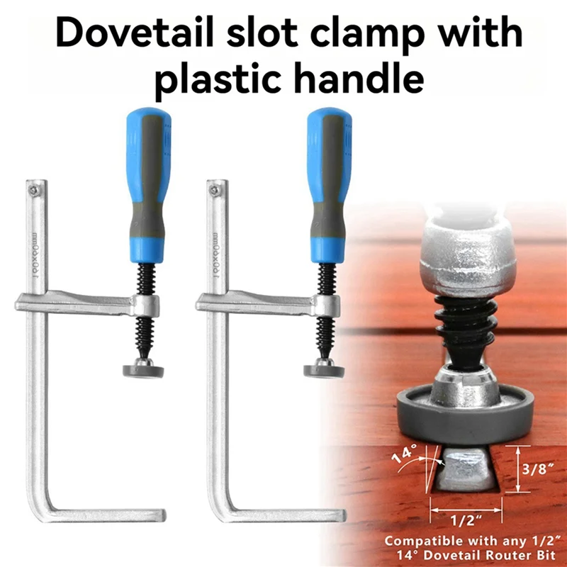 

ABDJ-160X60mm Woodworking Plastic Handle Dovetail Clamp Suitable For Rail Woodworking DIY Desktop Groove Fixing 4Pcs