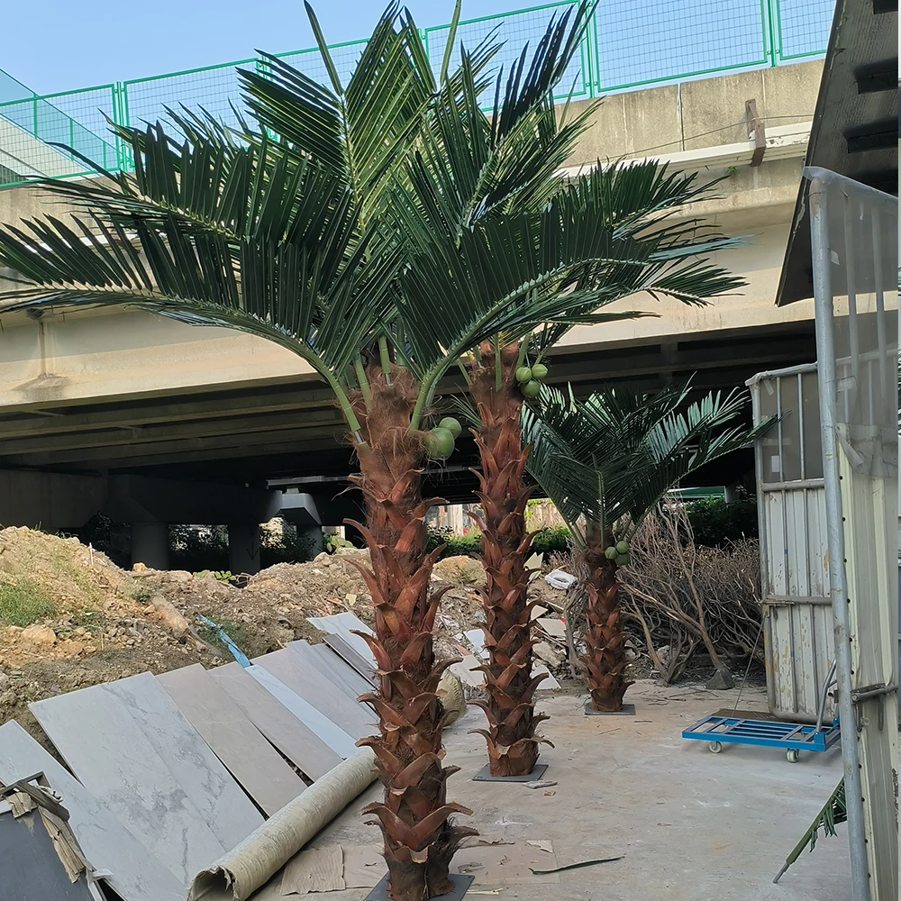 Wholesale Customized Big Artificial Coconut Tree High Assurance Outdoor Plastic Palm Tree for Garden Wedding Decoration