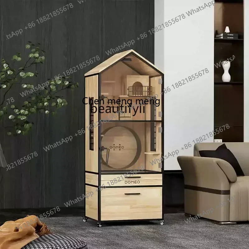 xzCat cage cabinet, solid wood, honey bag glider rabbit cage personality
