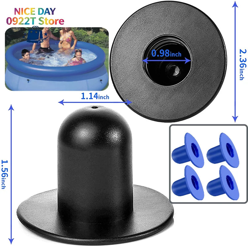 1/4pcs Swimming Pool Drain Stopper Plug, Replacement Wall Hole Plug Fit for Intex Pool Pump Strainer@#X