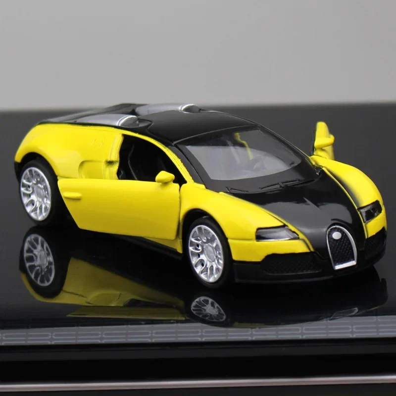 1:36 Bugatti Sportwagen hohe Simulation Druckguss Metall legierung Modell auto zurückziehen Sammlung Kinder Spielzeug Geschenke