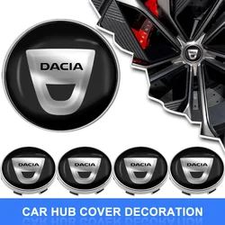 4pcs 60mm Car Wheel Center Hub Cap Rim Cover Emblem Stickers For Dacia Duster Logan MCV Sandero Stepway Dokker Lodgy Accessories